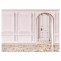 Panneau mural en velours crème texturé, motif en relief 3D, pour salon, chambre à coucher, décoration d'hôtel