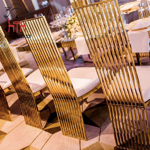 Royal Event-Sillas de boda de acero inoxidable dorado, silla de boda, trono, para evento, recepción - Product Image 1