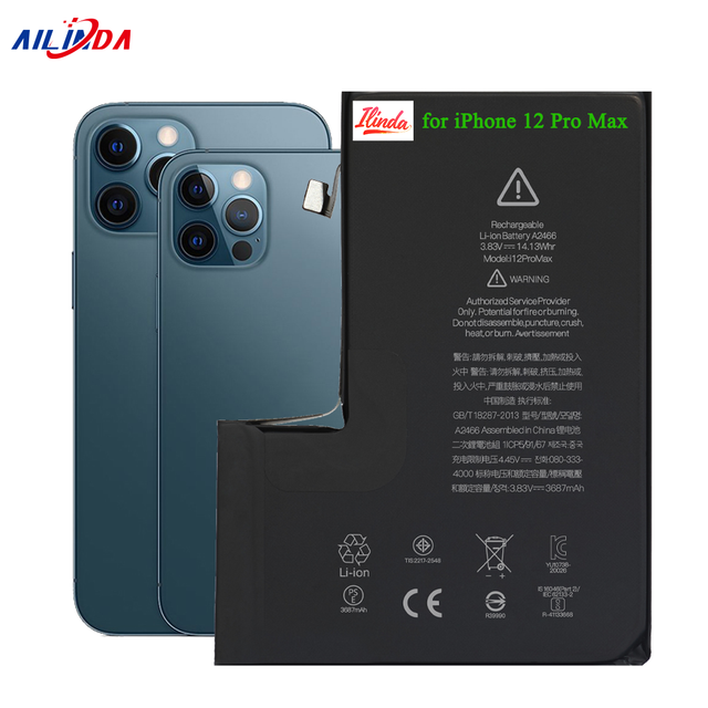 New Replacement 3687mAh Li-polymer Digital Batteries for 12 Pro Max 13 Pro Max 14 Pro Max 15 Pro Max in Stock