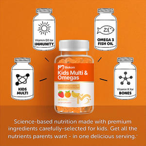 Suplemento de gomitas de vitamina de sabor natural de gran sabor, gomitas Omega 3 para niños, huesos saludables y apoyo inmunológico - Product Image 5