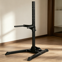 Station de dips murale pliable en acier carbone robuste pour l'entraînement des pectoraux, des triceps et des bras à domicile (unisexe)
