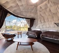 Dômes de glamping personnalisables pour hôtels et sites touristiques extérieurs, idéaux pour l'observation des étoiles, en tissu PVC 850g, taille 3m+