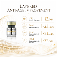 ExoAion 100mg 3ml Lot de 6 Ampoules de Sérum Lyophilisé aux Exosomes de Ginseng 10 Milliards de Particules Anti-Âge Raffermissant Hydratant Éclat