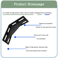 Anpassbare schwarze Eisen Dreieck Winkel halterung Bett rahmen Anschluss Hardware für Küche Bad & Esszimmer Traditionelles Design