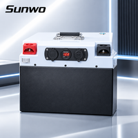 Batterie LiFePO4 Sunwo 12,8 V 100 Ah 200 Ah, 6000 cycles, à décharge profonde, pour stockage d'énergie solaire pour camping-car et bateau