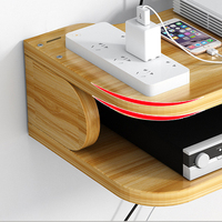 Étagère murale en bois pour routeur WiFi, support TV, étagère pour routeur et lecteur DVD, support pour décodeur réseau