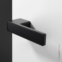 Poignée de porte en aluminium écologique moderne et élégante pour hôtel, bureau, chambre à coucher, avec serrure standard silencieuse