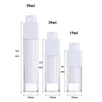 Pompe Airless personnalisée bouteille de pompe à vide Airless cosmétique de tailles mixtes bouteille de pompe Airless en plastique PCR 30ml