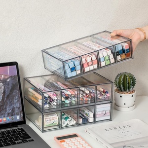 Wholesale Customized Modern Clear 3-Pack <b>Stackable</b> for Washable Freestanding Acrylic Storage <b>Drawers</b> Easy Assembly for - Product Image 1
