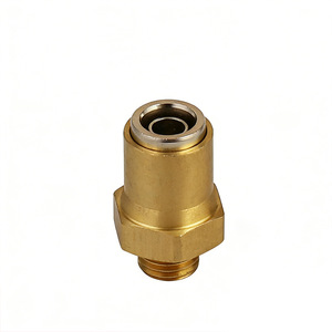 <b>Quick</b> Coupler Copper Pneumatic Hose Fitting Straight Type High Pressure Air <b>Connector</b> Insertion Style - Product Image 1