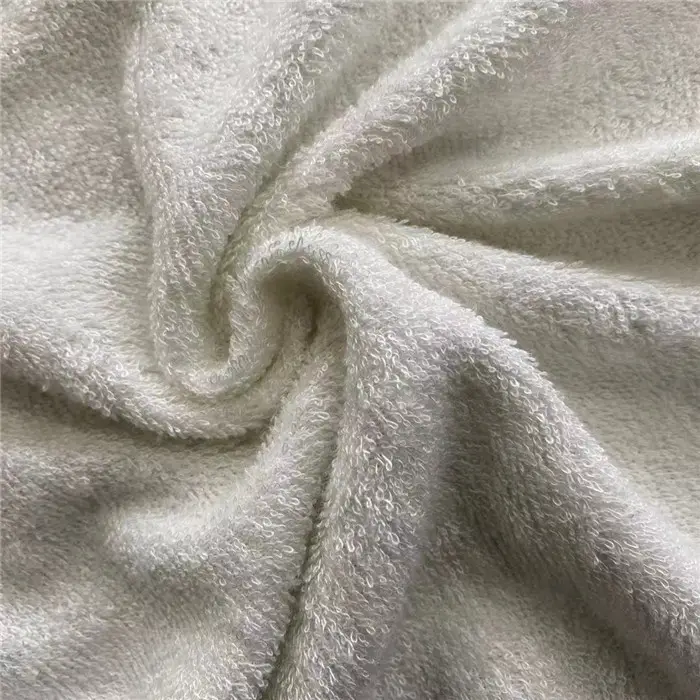 100% di bambù asciugamano in fibra di tessuto ordito a maglia tessuto 400gsm