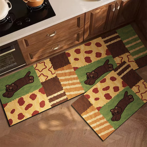 Cute Cartoon <strong>Kitchen</strong> Rugs Set Non Slip and Washable <strong>Floor</strong> Mats Absorbent <strong>Runner</strong> for <strong>Kitchen</strong> Sink Laundry Room - Product Image 3