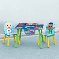Ensemble Table et chaise pour enfants (4 chaises incluses)-idéal pour l'artisanat d'art, l'heure des collations, l'école à domicile, les devoirs
