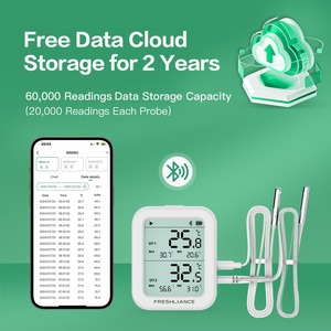 Sensores de Temperatura y Humedad Bluetooth de Larga Distancia con Pantalla LCD <span class=keywords><strong>BlueTag</strong></span> TH30 - Product Image 2