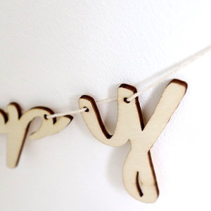 Cross-border wooden <b>banner</b>, INS style Korean minimalist wooden letter <b>banner</b> party birthday <b>banner</b> decoration prop. - Product Image 5