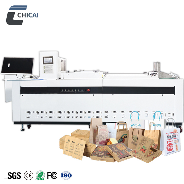 Chicai New High Speed Full-Automatic Single Pass Inkjet Printer CMYK 72m/min for Carton Boxes Paper Bags A3/A4-Refillable Ink
