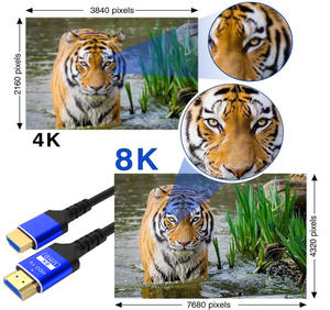 Câble <span class=keywords><strong>HDMI</strong></span> 8K Ultra Haute Vitesse <span class=keywords><strong>240Hz</strong></span> 48 bits Couleurs Profondes Gaine PVC Blindage Tressé En Stock - Product Image 5