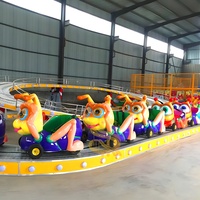 Machine de divertissement : Mini-roller coaster, train électrique sur rail, manèges pour enfants, 20 places, en fibre de verre et acier