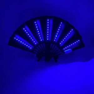 Abanicos de Mano de Bambú Grandes de 33 cm con Varillas de Bambú y Tela Blanca o Negra - Product Image 5