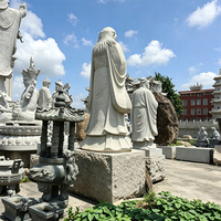 Statue en granit de Lao Tzu, ancêtre taoïste, sculpture de Laozi pour la décoration des temples, cours et jardins – Offre spéciale