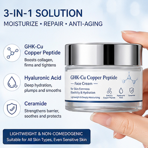 <span class=keywords><strong>Crema</strong></span> <span class=keywords><strong>Viso</strong></span> Sbiancante 7 Giorni con GHK-Cu Peptidi di Rame 30g, Idratante Anti-Età con Acido Ialuronico e Ceramidi per una Pelle Rassodata e Idratata - Product Image 4
