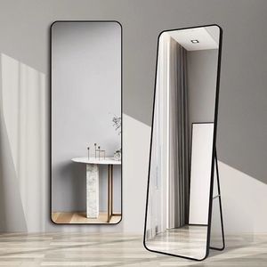 Espejo de Cuerpo Entero con Diseño Minimalista, Esquinas Redondeadas, Marco Metálico, para Uso en el Hogar - Product Image 2