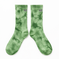 Chaussettes personnalisées tie-dye antidérapantes, colorées, tendance, décontractées, OEM ODM, logo personnalisé, 100% coton, fabricant
