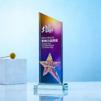 Trophée personnalisé en acrylique cristal iceberg, gravure laser, impression UV, logo personnalisé, tendance mode pour récompenses d'entreprise, cadeaux d'affaires