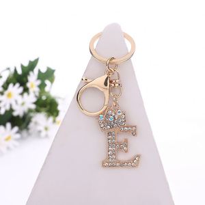 Porte-clés Couronne pour Femme, Breloques de Sac à Main, Porte-clés Alphabet en Strass de Cristal, Pendentif Couronne Lettre Initiale avec Anneau pour Clés - Product Image 6