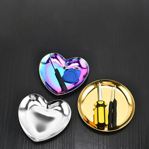 नई डाइनिंग प्लेट स्टेनलेस स्टील स्टोरेज ट्रे डिश ज्वेलरी रिंग ऑर्गनाइज़र ब्रेड डेज़र्ट प्लेट गोल्डन ओवल प्लेट डेस्कटॉप सजावट - Product Image 3