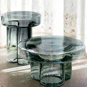 Mesa de Centro de Vidrio Móvil de Estilo Nórdico de Lujo para Sala de Estar y Balcón, Mesa Auxiliar para Sofá de Esquina - Product Image 3