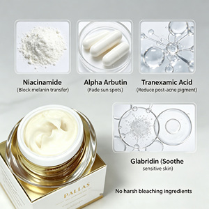 Crema Sbiancante al Glutatione con Acido Kojico e Vitamina C - Crema Viso Anti-Età Illuminante per la Riduzione delle Macchie Scure - Product Image 1