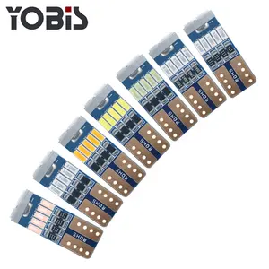 Yobis DC12V W5W 4014 15SMD Nonpolarity LED אוטומטי פנים הנורה קריאת אור מנורות