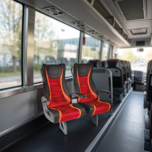 Sièges de bus VIP de luxe amovibles en cuir PVC haute performance avec poignée en aluminium, certifiés ISO9001, personnalisables - Product Image 3