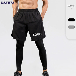 Pantaloni 2 in 1 da Uomo con Leggings Integrati, Shorts da Corsa Fitness, Pantaloni Sportivi Casual ad Alta Elasticità e Asciugatura Rapida - Product Image 1