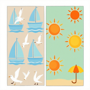 منشفة شاطئ مطبوعة رائجة من غاهومي مع حقيبة، منشفة شاطئ من الألياف الدقيقة بالجملة من الصين مع طباعة مخصصة - Product Image 4