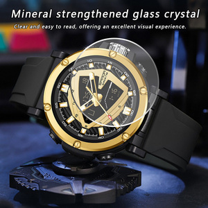 SANDA 9052 Montre électronique à double affichage tendance, montre-bracelet de sport multifonctionnelle décontractée avec fonction d'alarme - Product Image 6
