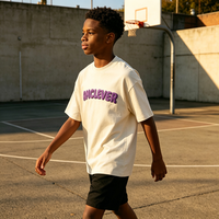 T-shirt ALCLEVER 245 g/m² en coton, col rond, épaules tombantes, streetwear oversize pour enfants, personnalisable DTG DTF, logo OEM