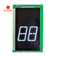 Afficheur LCD segmenté VA à transmittance totale, 2 chiffres, 32 mm, affichage à 12 heures, rétroéclairage blanc SML0274