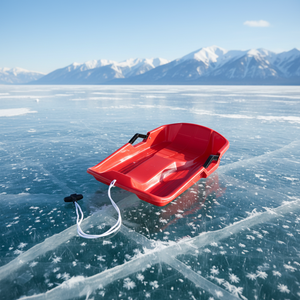 QYWX QYSN002 กระดานสโนว์บอร์ดสำหรับเด็กและผู้ใหญ่ ใช้เล่นสโนว์บอร์ดบนหญ้าและหิมะ ด้วยการออกแบบพลาสติกขึ้นรูปหนาพิเศษ - Product Image 5