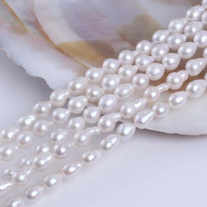 Collier de perles irrégulières Edison fait à la main, accessoires de bijoux en perles d'eau douce, perles d'eau douce blanches de 7-8 mm - Product Image 5