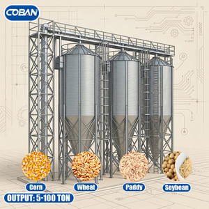 Silo Torre de Acero de 5-100 Toneladas para Almacenamiento de Harina de Maíz y Soja, Cebada, Maíz y Materia Prima para Líneas de Alimentación de Ganado y Aves en Granjas - Product Image 1