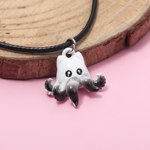 Ciondolo Charm con Specie <span class=keywords><strong>di</strong></span> Calamari e Polpi, Collana Carina del Gioco Cthulhu per Donne e Uomini, Gioiello con Catena a Maglie per Regalo - Product Image 3