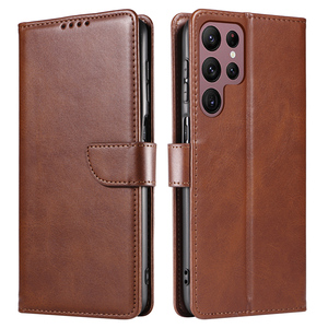 Étui de luxe pour cartes avec pochette magnétique détachable en cuir, compatible avec la recharge sans fil, fin et adapté pour S23 Ultra - Product Image 2