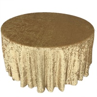 Großhandel Samt 120 Runde Goldene Tischdecke für Hochzeiten und Veranstaltungen