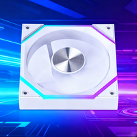 Ventilateur de boîtier d'ordinateur ARGB 120 mm, ventilateurs de refroidissement de processeur pour PC avec lumières LED, roulement à bille, 4 broches PWM, 6-30 dB