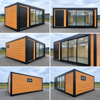Maisonnette en acier avec certificat ISO, finition bois, installation facile, maison modulaire en conteneur pour Airbnb