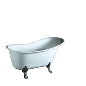 White acrylic freestanding 4 legs sexy soaking hot tub wholesale bathtub