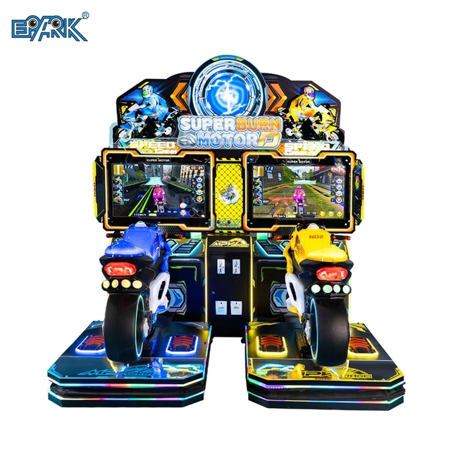 Most Popular Durable Metal Motorcycle Two-Person Super Burn Motor Racing Simulator Coin-Operated Arcade Game 1 Year Warranty