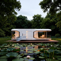 Capsule spatiale de luxe de style moderne avec grand espace et multifonctions pour hôtel, appartement, villa, hôtel extérieur en acier